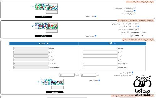 نحوه دریافت شناسه کالا 